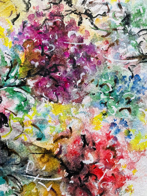 Dandelion in The Spring - Watercolour Study - Pooja Verma
