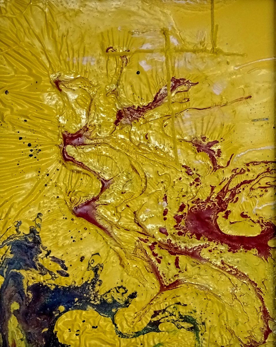 Abstract Oil Painting By Cb., 21 X 25, Recyclable 2, Original Artwork