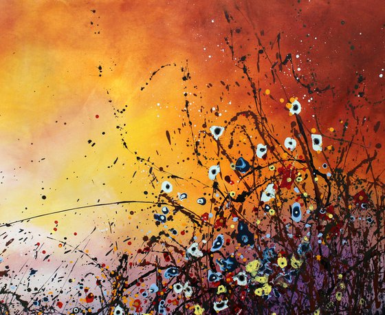 Chaotic Beauty #2 - Extra Large original floral painting