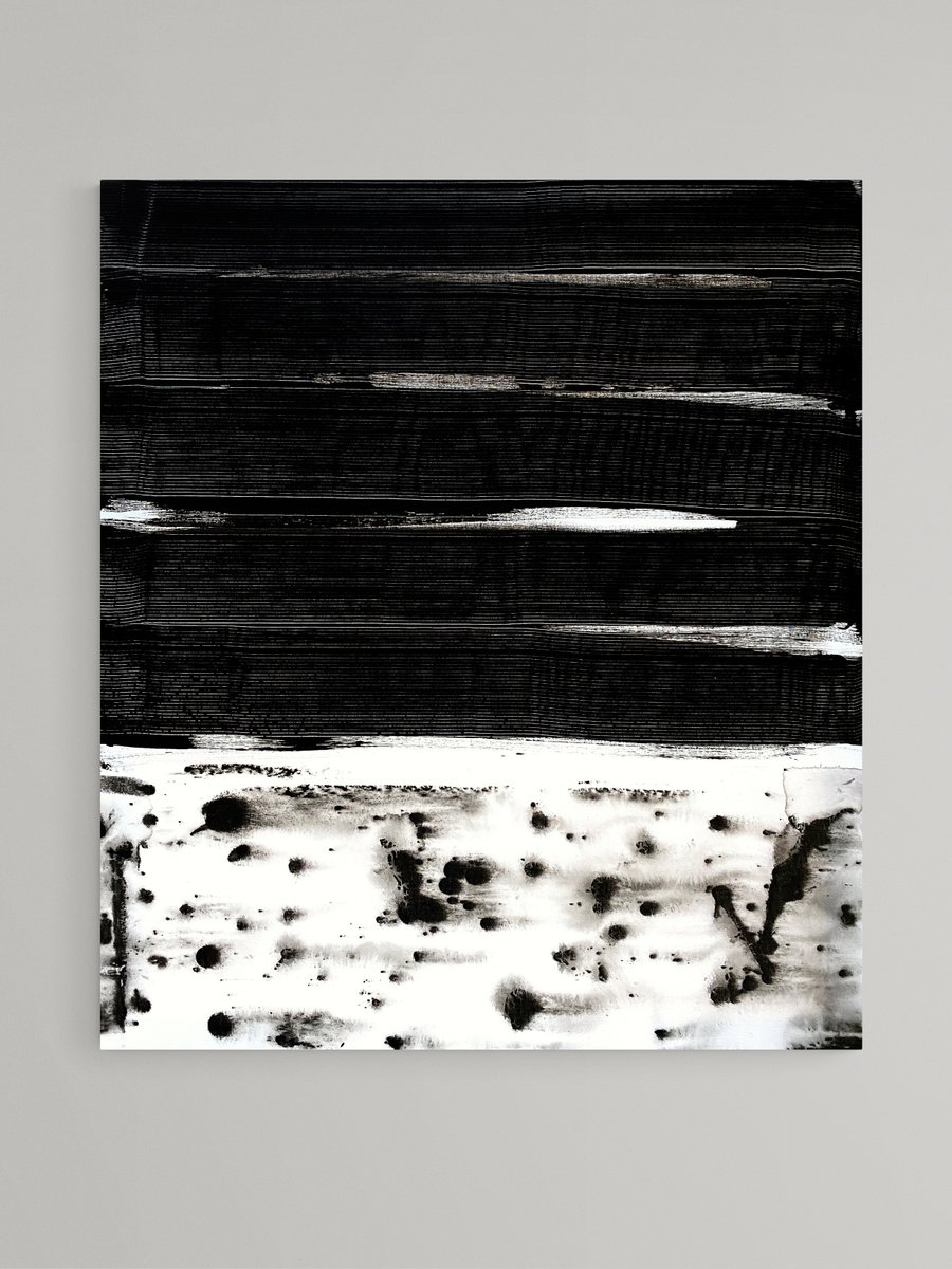 Abstract Acrylic Painting By Cristina Dalla Valentina, 28 X 31, Woody 2, Original Artwork