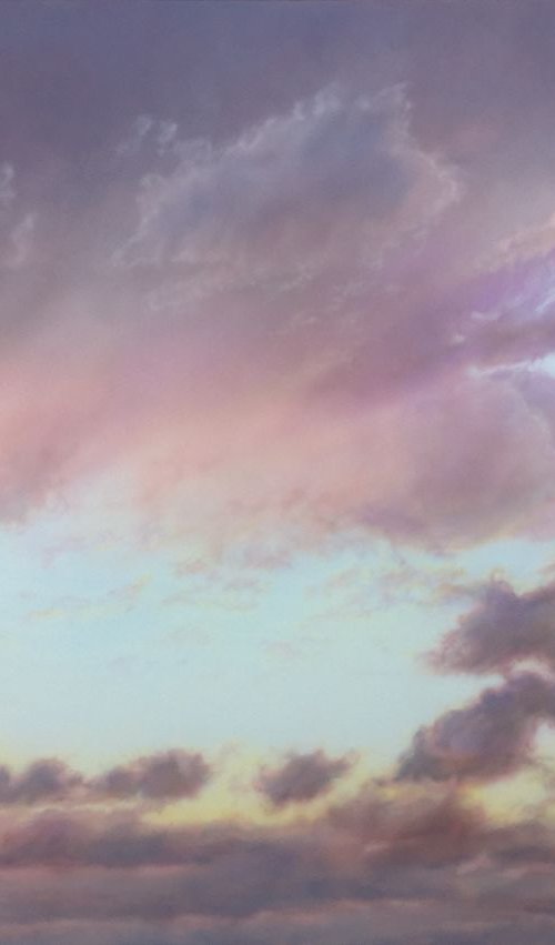 Dark Pink Dusk (172 x 122cm) by David Tracey