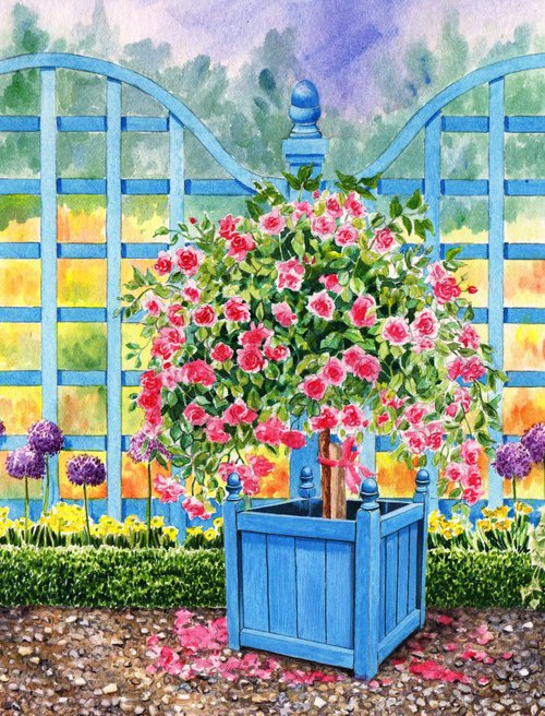 Blue Trellis by Zoe Elizabeth Norman