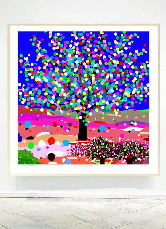 "The lightning seeds" (Las semillas de luz) (pop art, landscape)