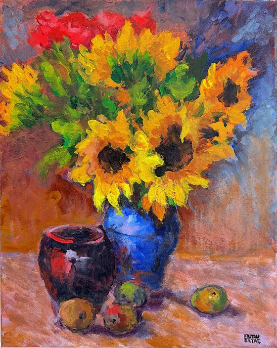 Sunflowers and Fruit.