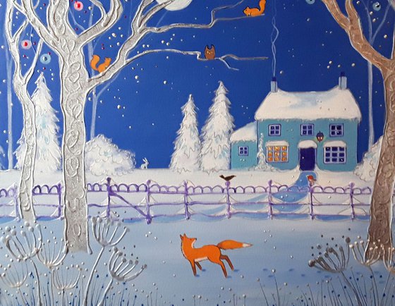 Reserved for Amy - Fox and the Winter Cottage