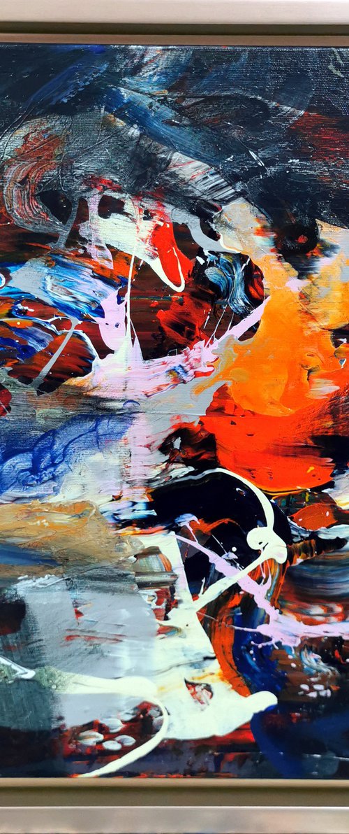 Beautiful enigmatic dreams childhood abstract masterpiece by romanian painter O Kloska by Kloska Ovidiu