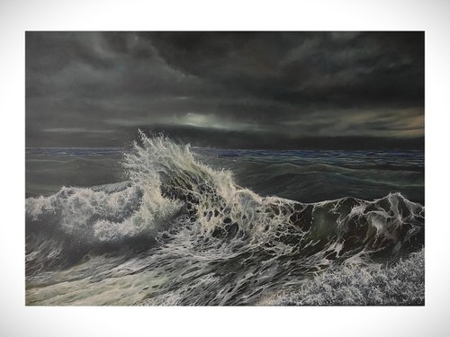 Tumultuoso e mutevole - seascape oil painting Italy by Gianluca Cremonesi