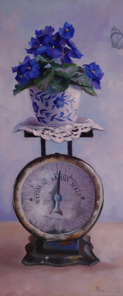"Still life with violet" by Lena Vylusk