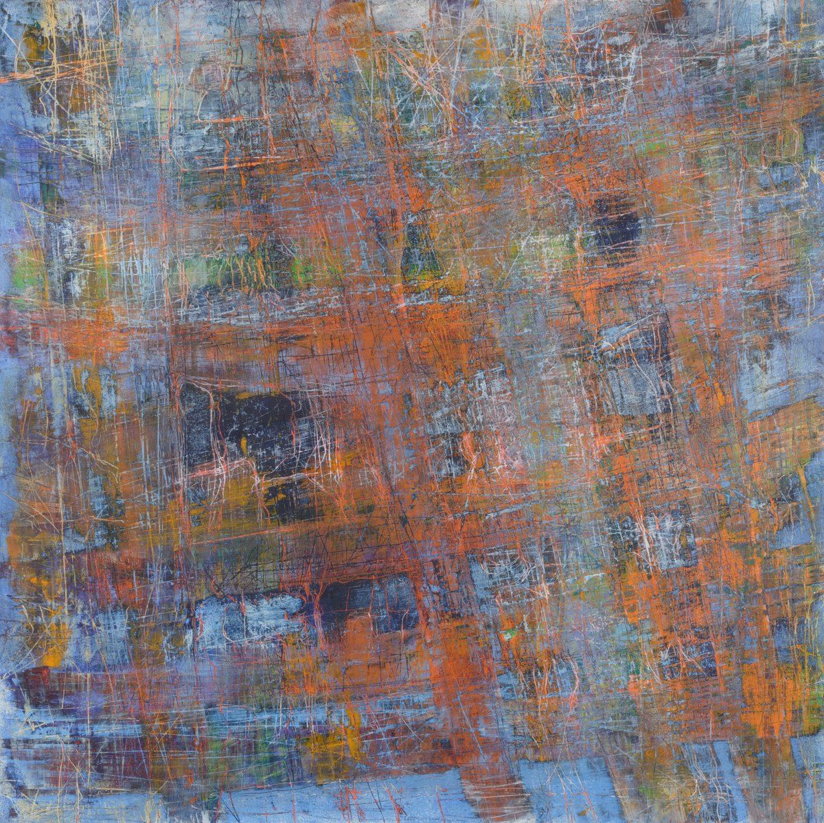 Abstract Painting By Martin Sieverding, 31 X 31", Untitled, Original Artwork