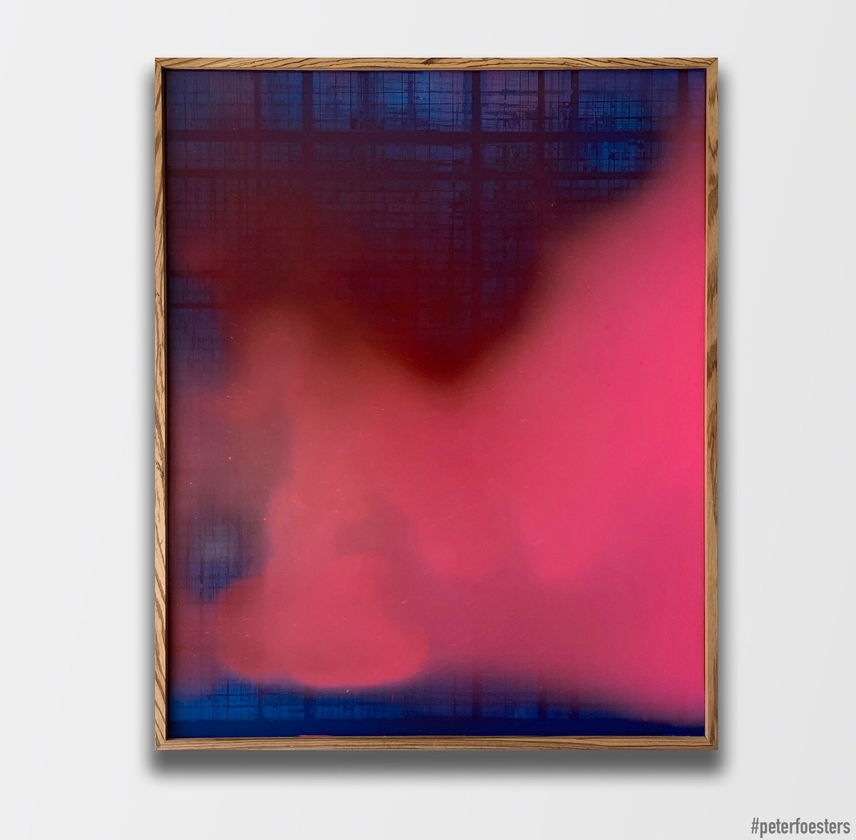 Geometric Abstract Painting By Peter Foesters, 33 X 41", Upon Us, Original Artwork