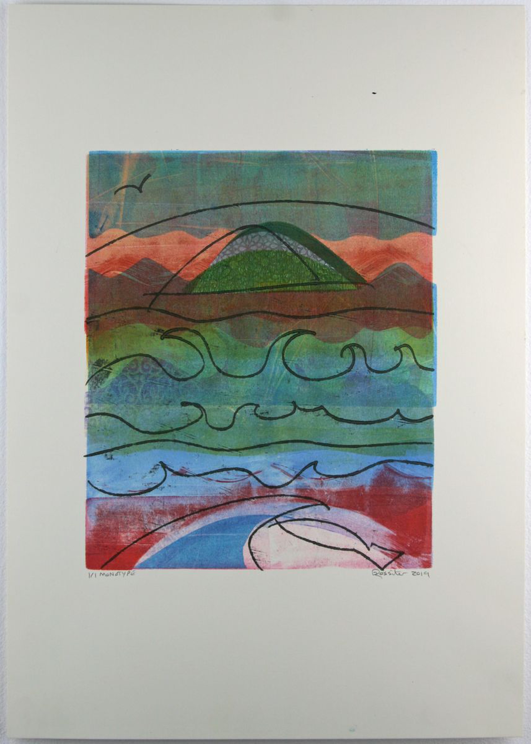 Forth Storm Unframed A3 Original Signed Monoty Artfinder