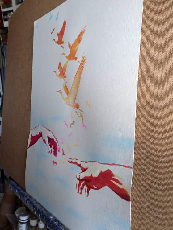 Fantasy with Flowers 335: paper 59x42cm