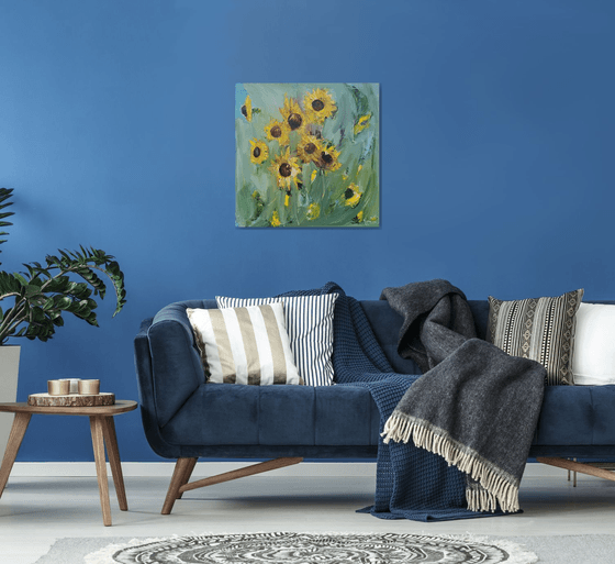 Sunflowers in Motion