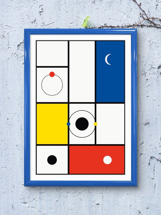 Minimal Orbits - Geometric Abstract Art Print