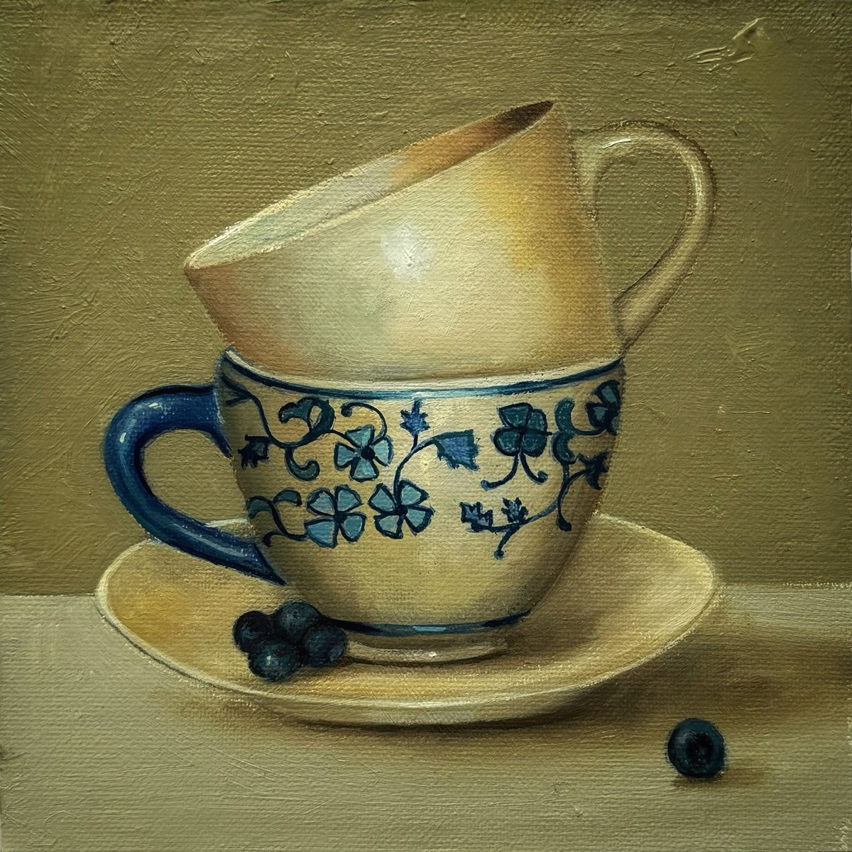 Stacked Cups & Blueberries by Priyanka Singh