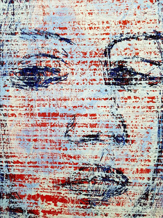 Sarah (n.282) - 60 x 80 x 2,50 cm - ready to hang - acrylic painting on stretched canvas