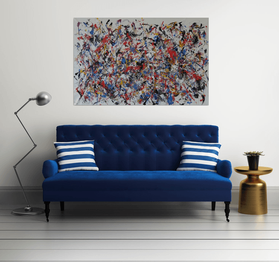 Abstract Modern ACRYLIC PAINTING on CANVAS by M.Y.