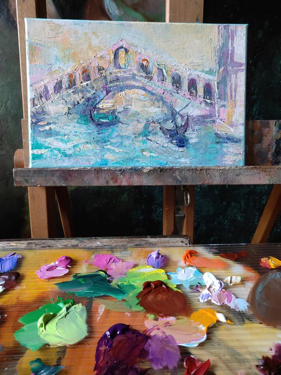 "Venice Bridge, Gondolier" by Olga Tsarkova