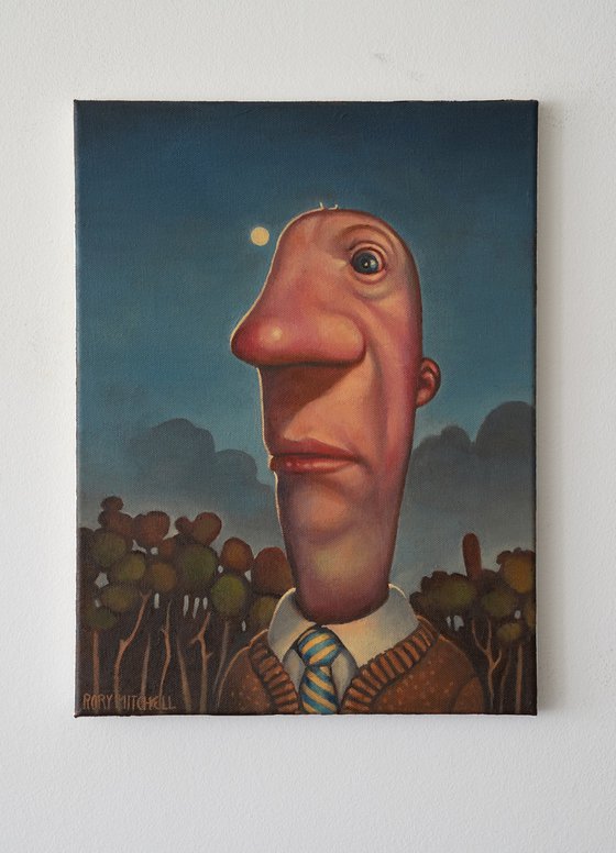 A moon lovingly obsessed with a wee man