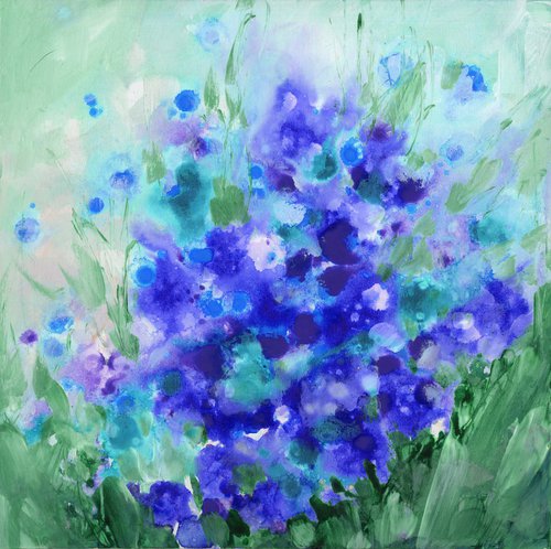 Floral Melody - Flower Painting  by Kathy Morton Stanion by Kathy Morton Stanion