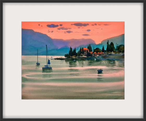 Sunset over Lake Garda