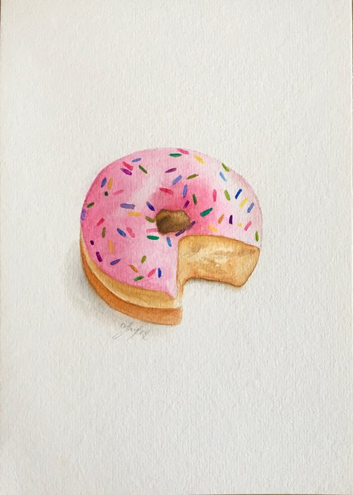 Pink Donut by Amelia Taylor