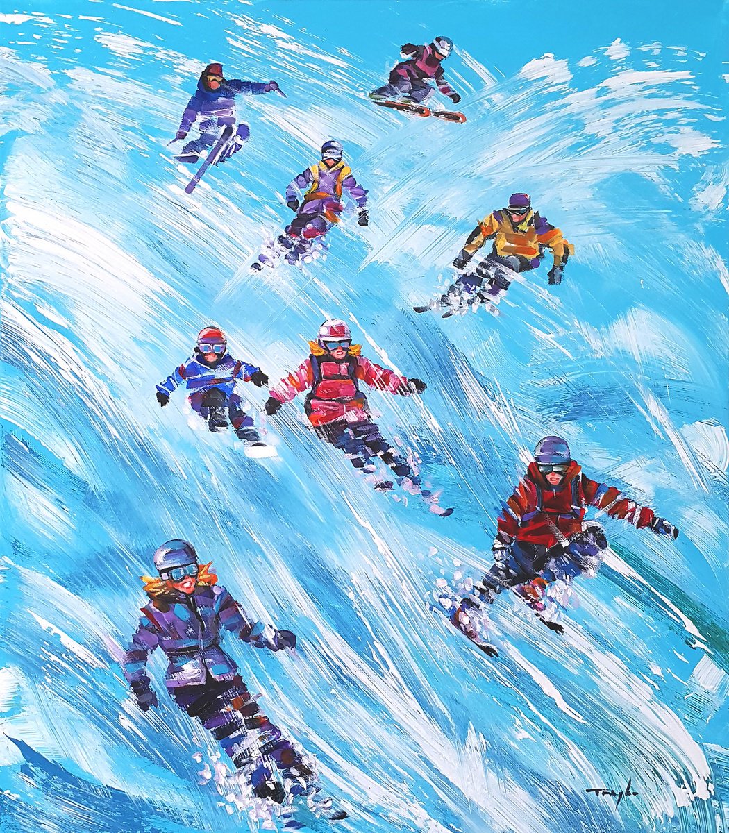 Ski Competition | Skiers by Trayko Popov
