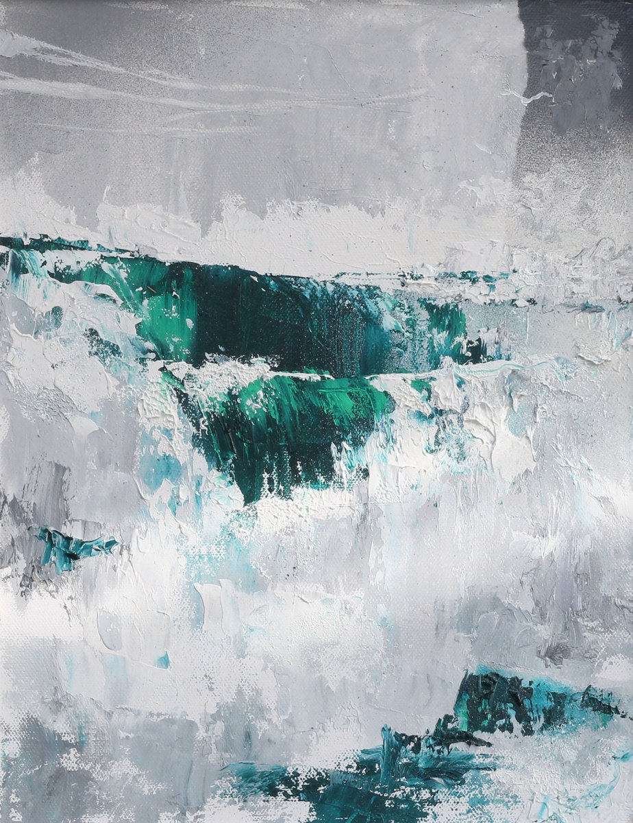 Impressionistic Landscape Oil Painting By Bill Mcarthur, 14 X 18, Below The Heads, Original Artwork