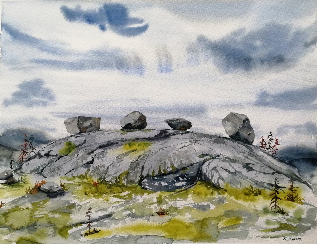Moutain painting by Marina Zhukova