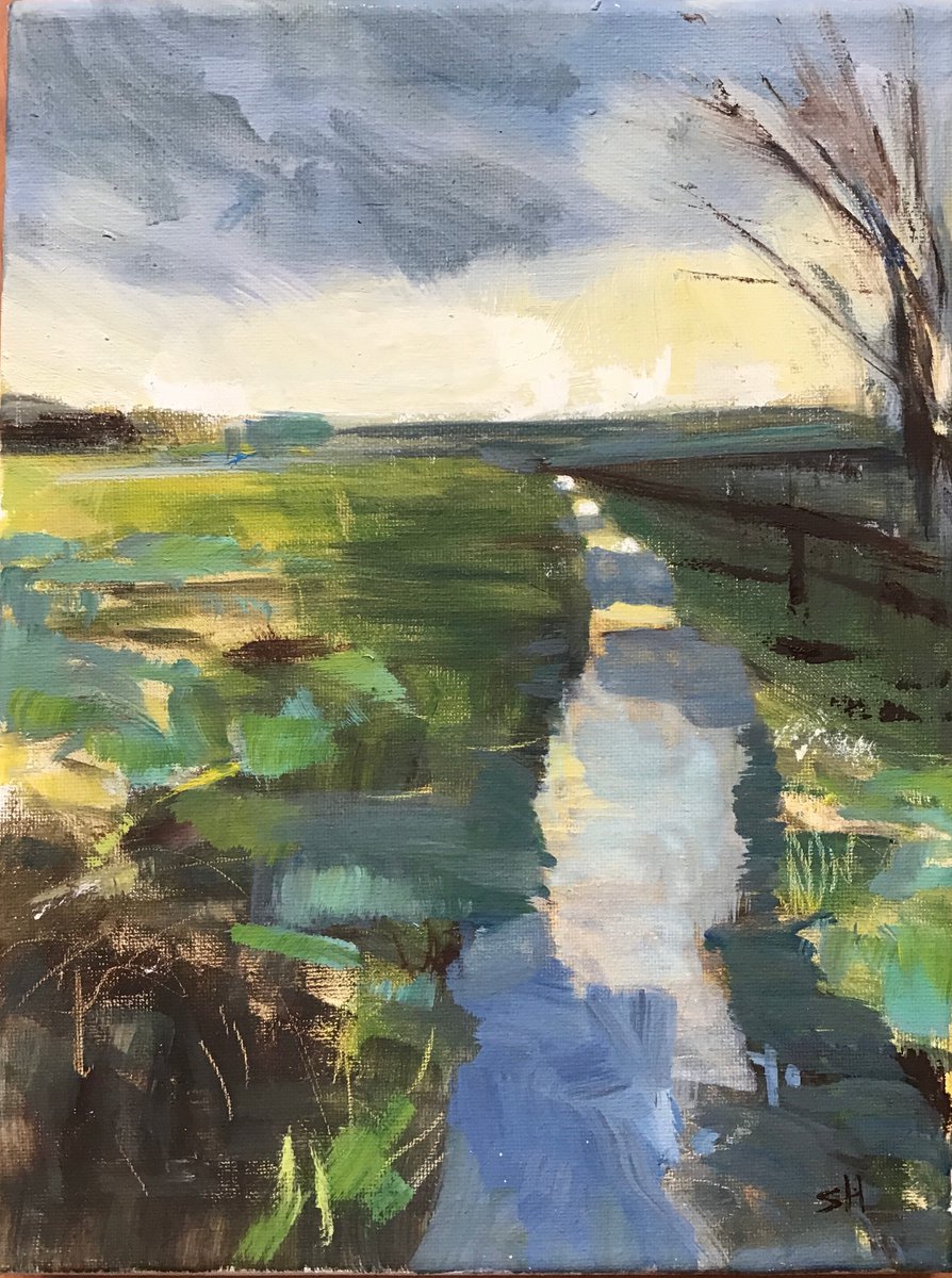 Expressive Oil Painting , Path Over The Top By Sandra Haney, 9 X 12, Artwork For Sale On Artfinder