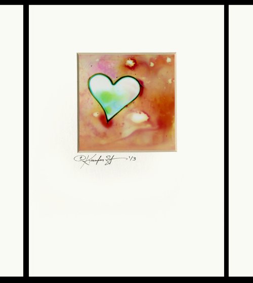 Three Little Hearts -  3 Watercolor Heart Paintings by Kathy Morton Stanion by Kathy Morton Stanion