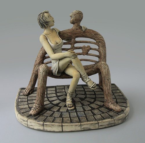 Ceramic | Sculpture | Bench by Ricardas Lukosiunas