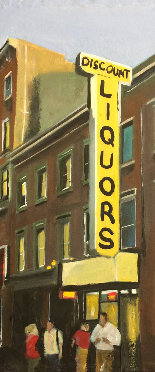 New York, Yellow Sign by Andrew  Reid Wildman