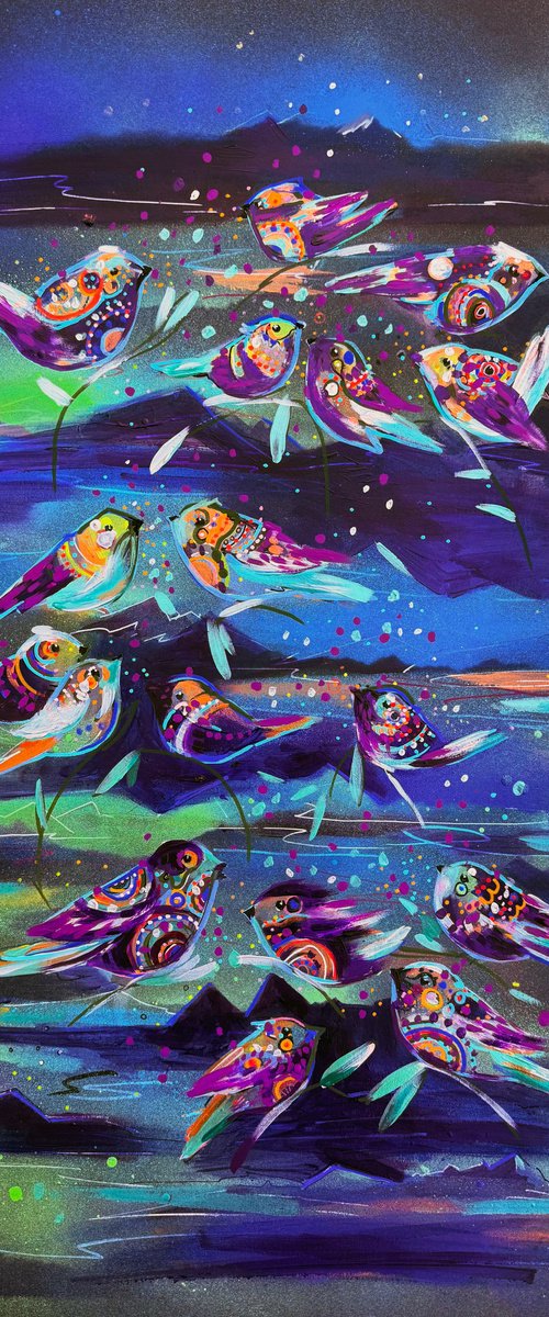 aurora birds by Randi Antonsen