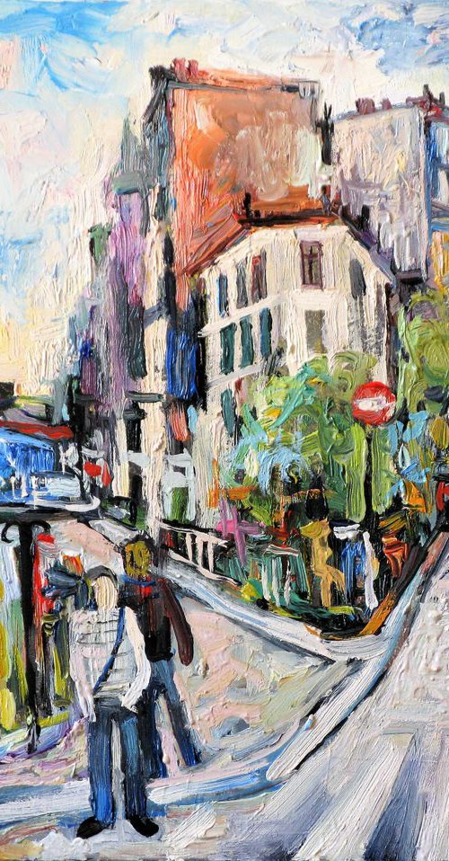 Spring Montmartre. by Nikifor Swiristuhin