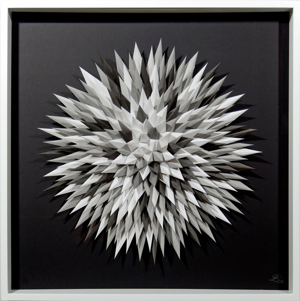 Geometric Abstract Sculpture By Letovbarski Artlab, 34 X 34", Night Fuzz, Original Artwork