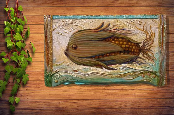 - THE SWEET CORN FISH - ( integrated frame )