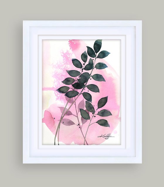Botanical Song No. 1 - Minimalist Leaf Painting by Kathy Morton Stanion