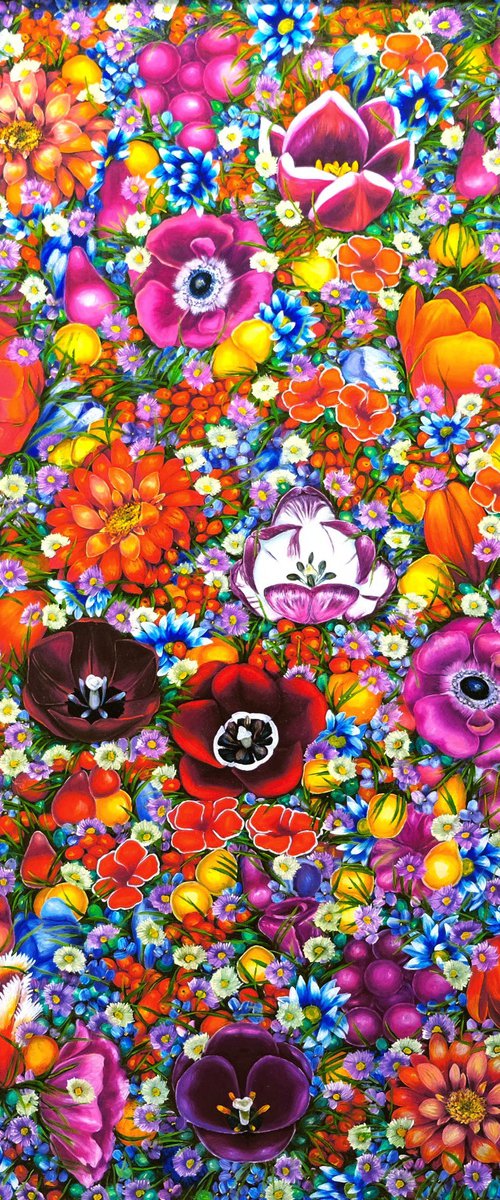 Flowers Love for Red by Anastasia Woron