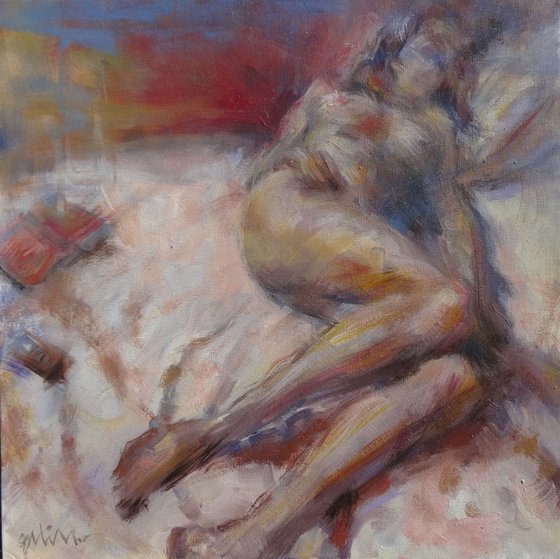 Pause. Oil Painting on Board.