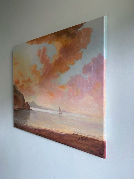 Classical Seascape. Original Oil Painting on Canvas.