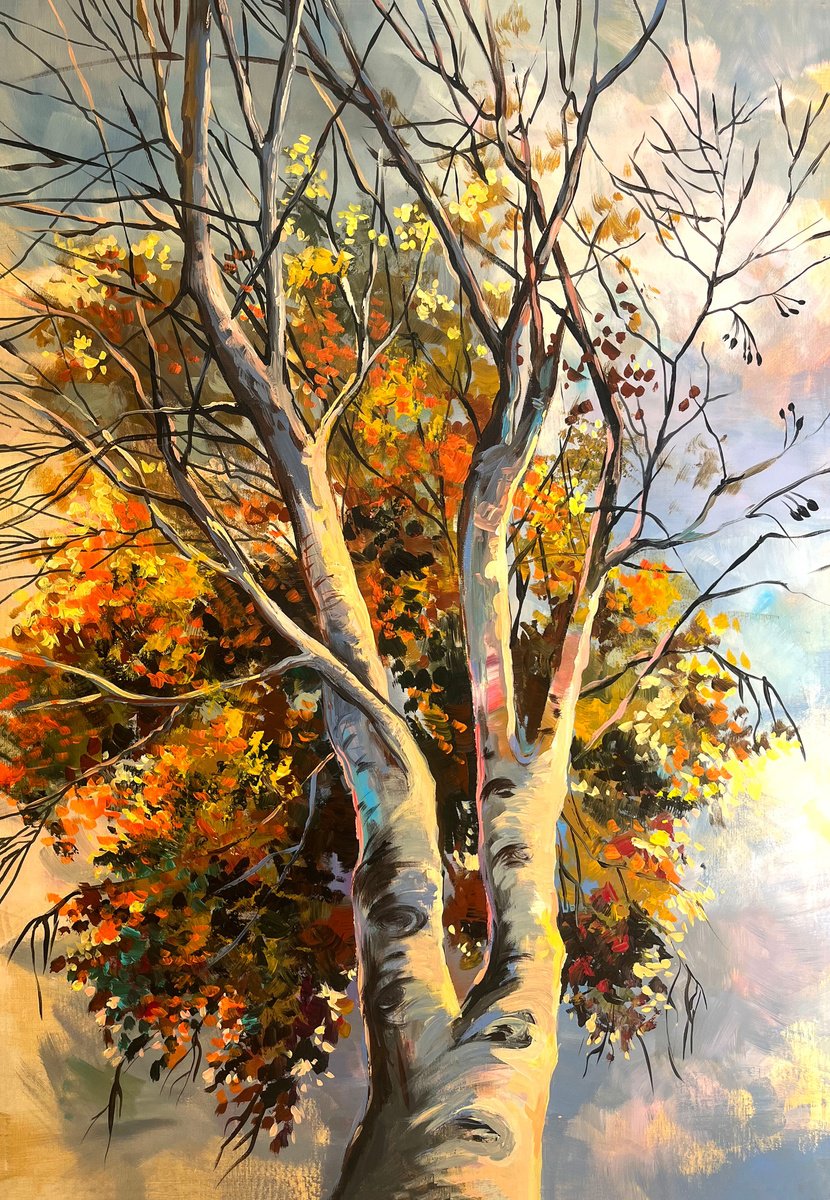 Impressionistic Landscape Acrylic Painting By Maria Kireev, 28 X 39", Colors Of Jerusalem, Original Artwork