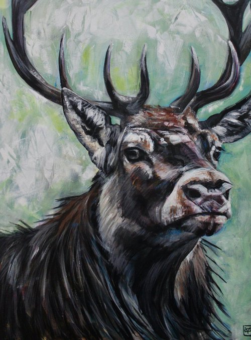 Stag painting called Call Of The Wild by Victoria Coleman