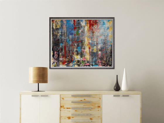 Colors of big city (framed)