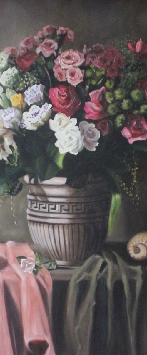 FESTIVE COMPOSITION canvas, oil. by IrinaGoldenfish