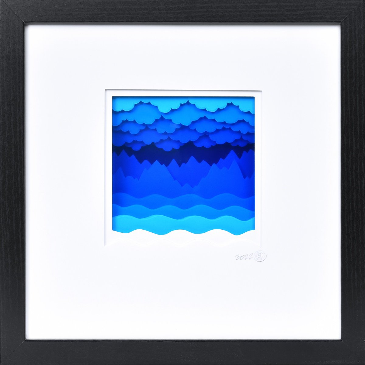 Landscape Sculpture By Olga Skorokhod, 10 X 10", Stormy Morning, Original Artwork