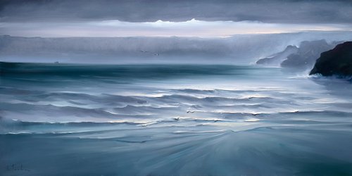 Peacefulness of Morning Surf by Bozhena Fuchs