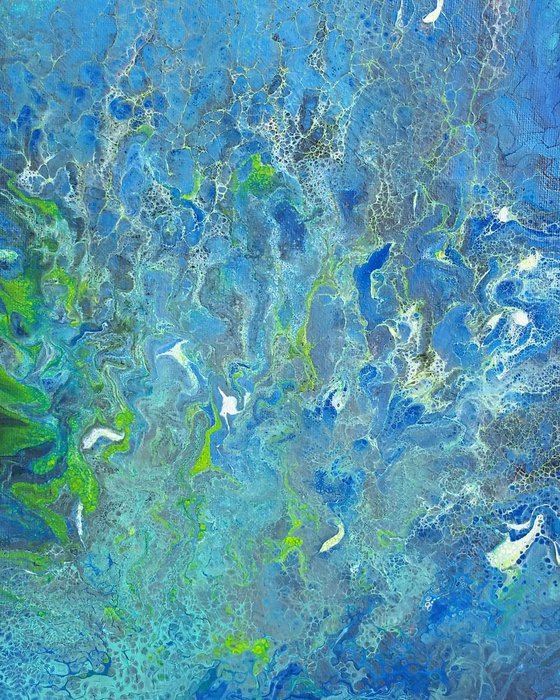 Coral Reef, Original Abstract Painting, Acrylic on Canvas, Contemporary Home Decor