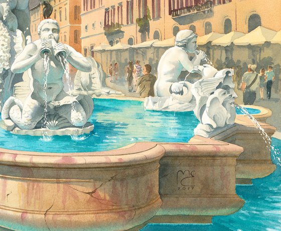 Azure luster. Piazza Navona