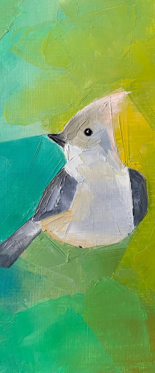 Bird in abstract world of nature #10 by Olha Gitman